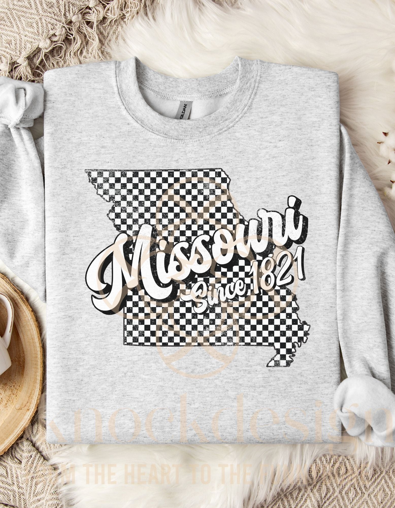 Black Checkered Missouri State Sweatshirt