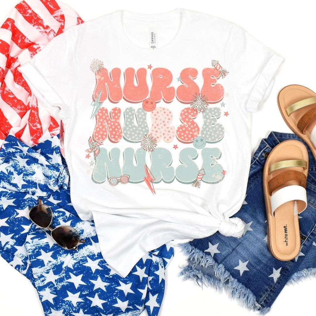 Retro 4th of July Nurse Unisex Tee