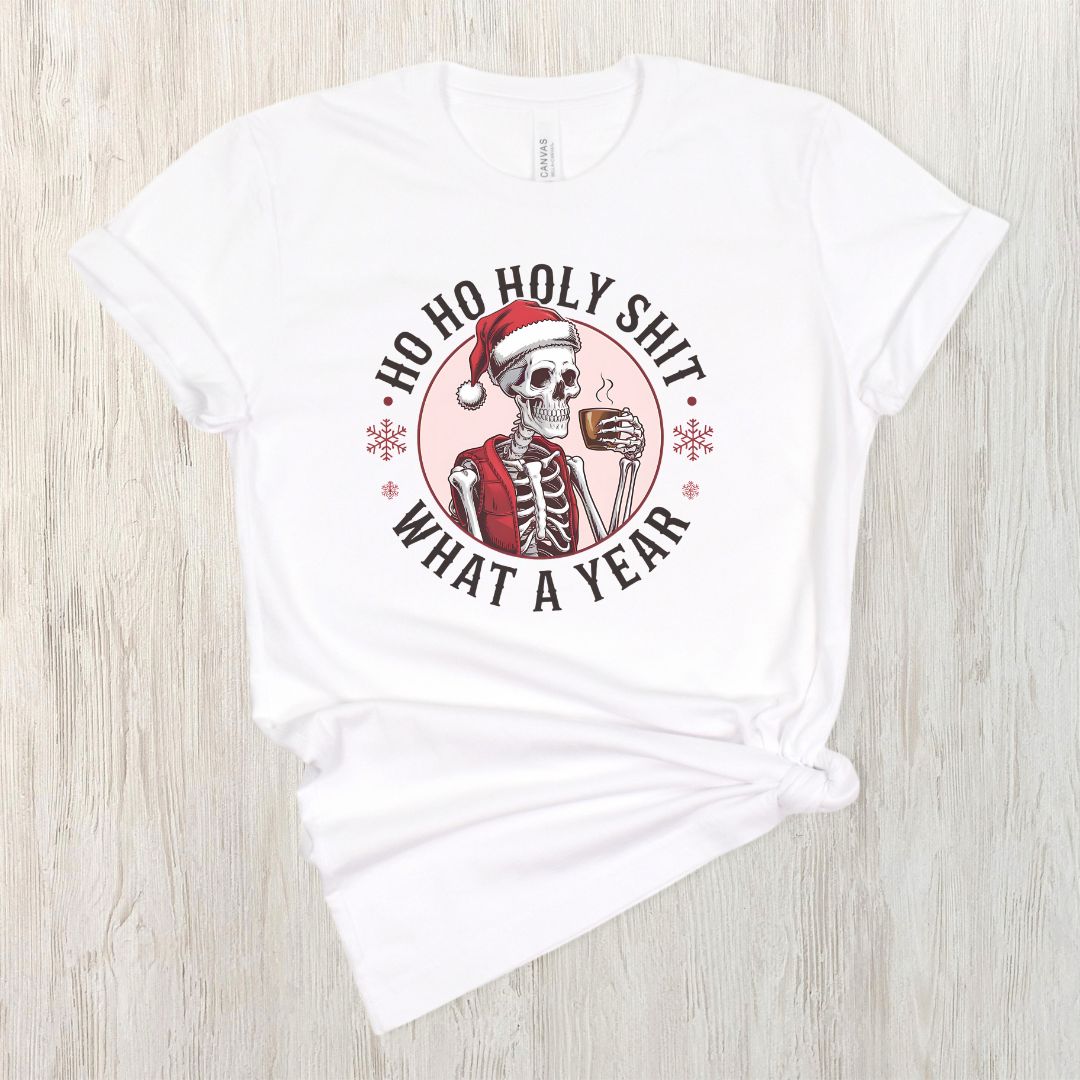 Holy Shit What a Year Unisex Chirstmas T-Shirt