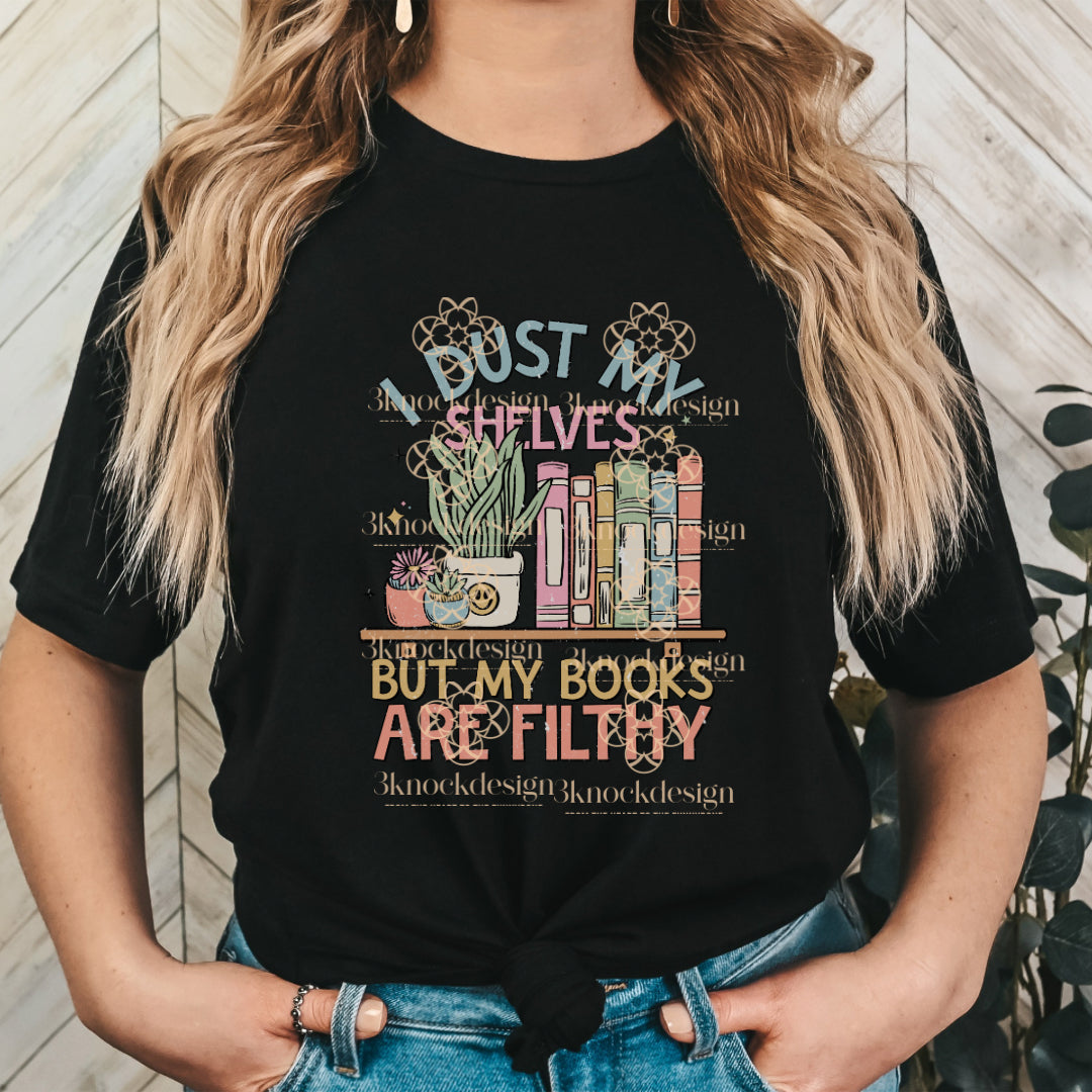 Filthy Books Retro Unisex T Shirt