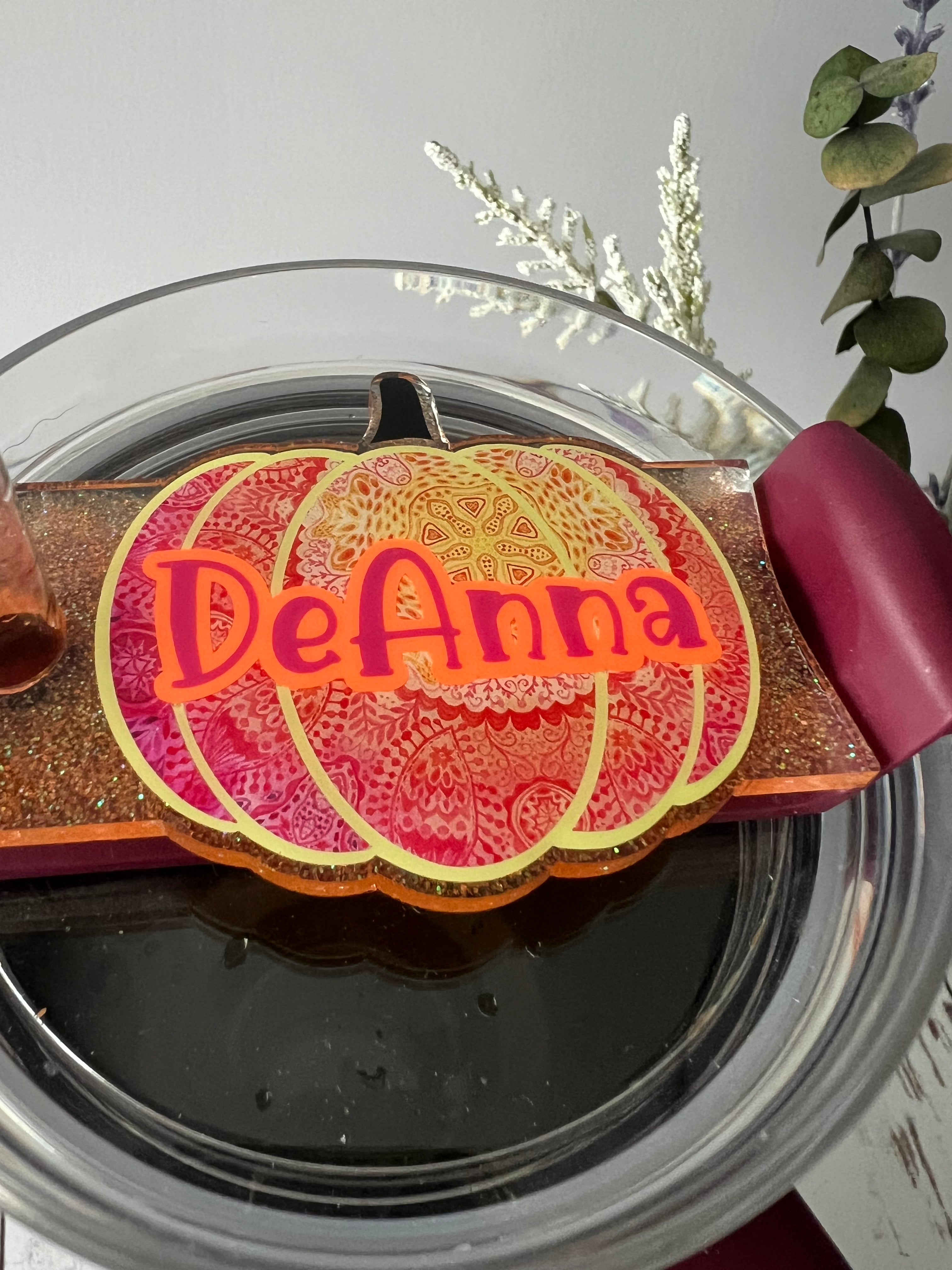 Pumpkin/Fall Personalized Tumbler Tag