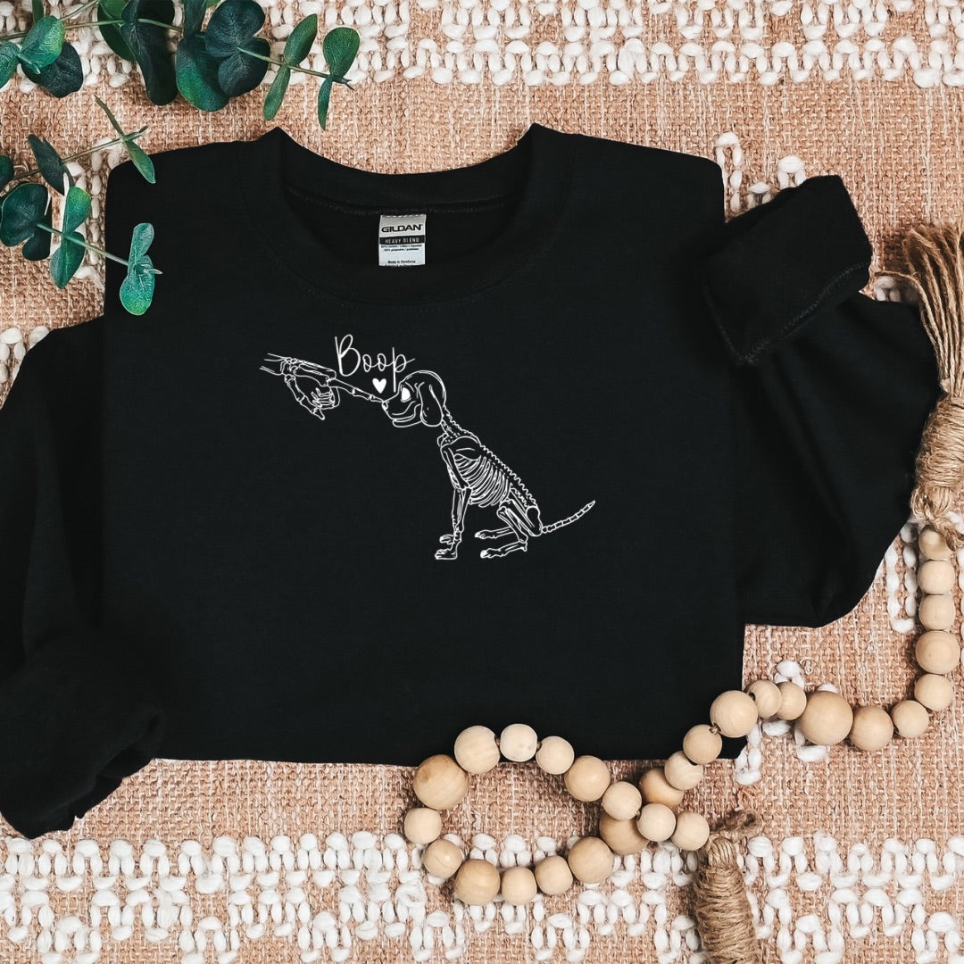 Skeleton love Dog Halloween Sweatshirt